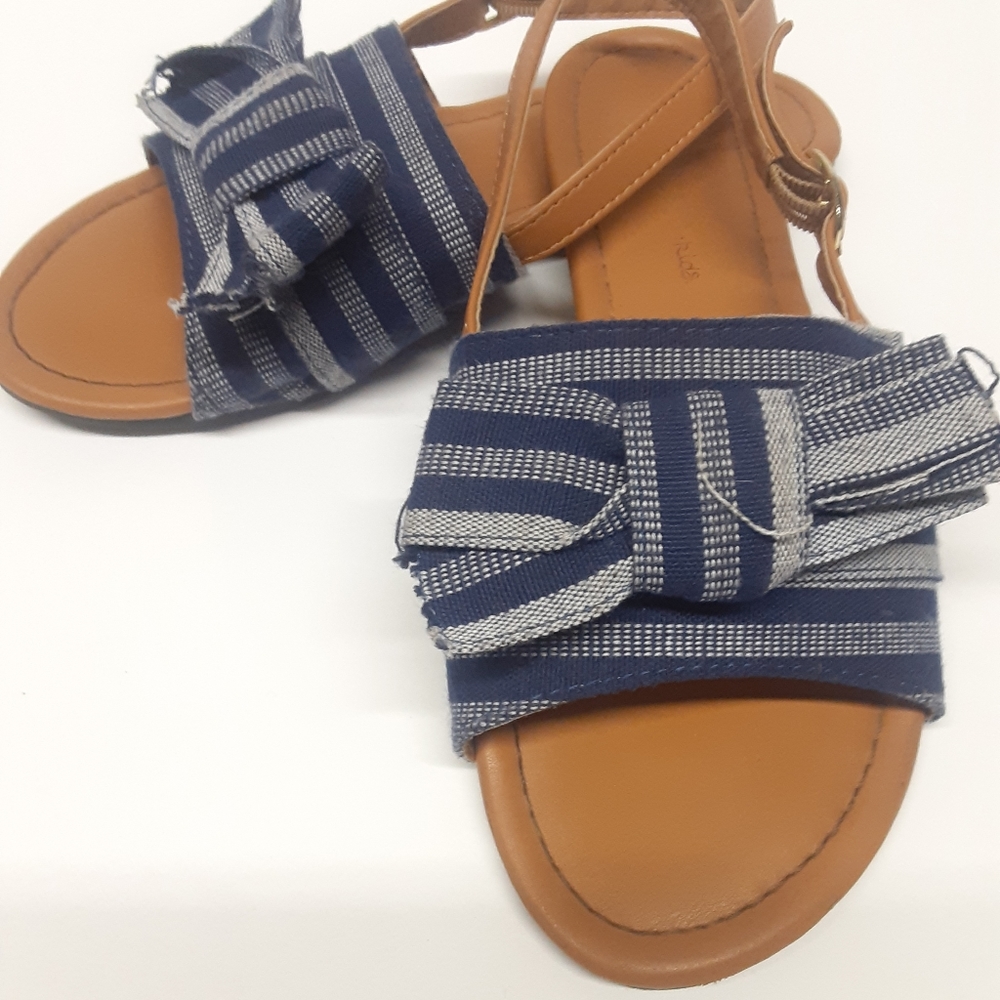 Girls Restricted Kids bow summer sandals sz 3 tan